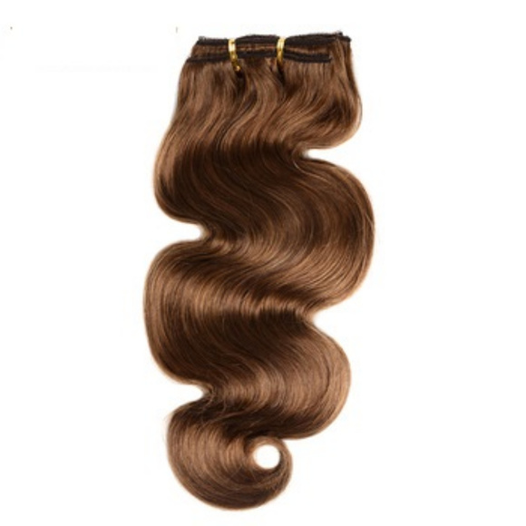 Light Brown Human Hair Extensions Weave Wavy